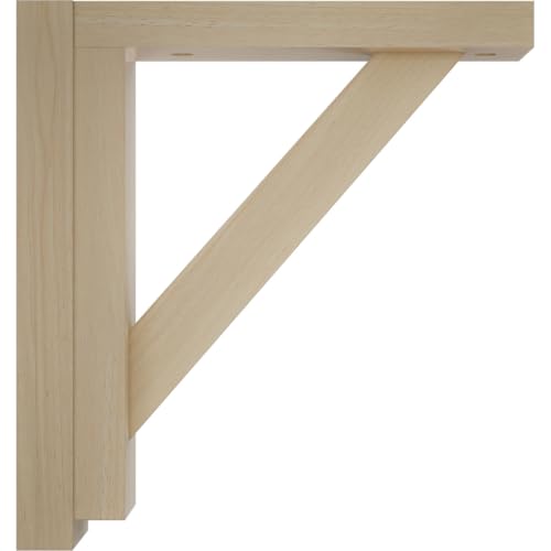 Ekena Millwork 2 1/2"W x 8 3/4"D x 8 1/4"H Traditional Shelf Bracket, Rubberwood - Image 3