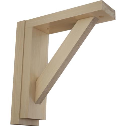 Ekena Millwork 2 1/2"W x 8 3/4"D x 8 1/4"H Traditional Shelf Bracket, Rubberwood - Image 1
