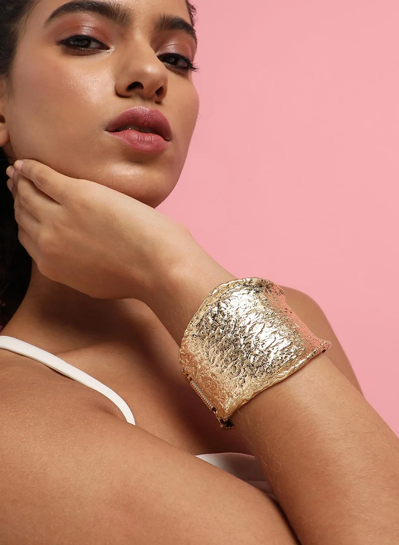 Sohi  Dented Gala Statement Artificial Bracelet Jewellery for Women | Best Price UAE
