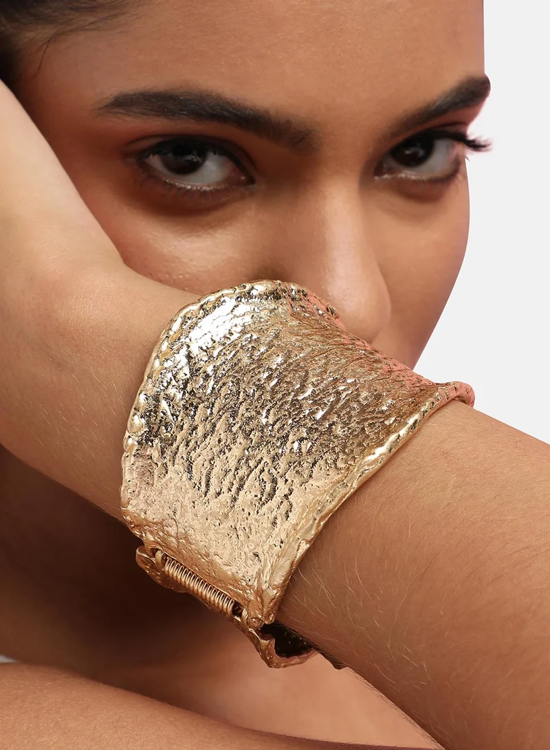 Dented Gala Statement Artificial Bracelet Jewellery