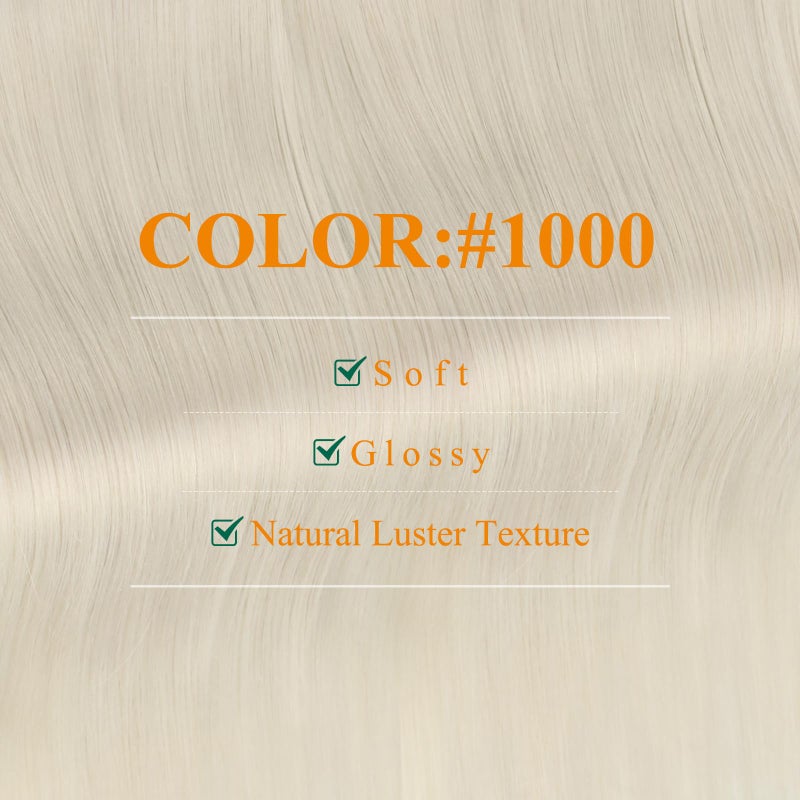 Easyouth Tape in Hair Extensions Blonde Tape in Extensions White Blonde Soft and Smooth Tapes Hair Extension Real Human Hair 18 Inch 20Pcs 40G - Image 2