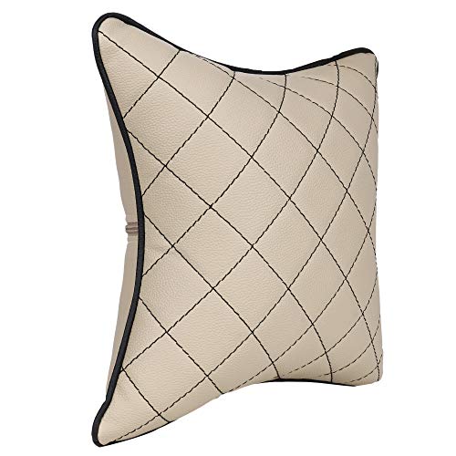 Autofit Beige & Black Double Quilted Car Cushion Set (Set of 2 Pieces) Universal for All Cars - Leather - Image 2