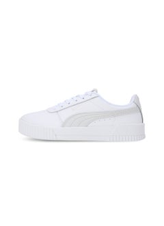 PUMA Carina Womens White Leather Trainers  - Image 1