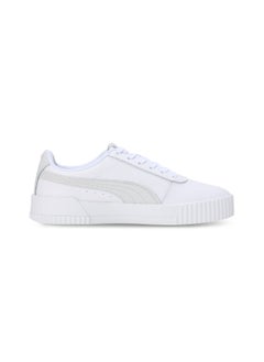 PUMA Carina Womens White Leather Trainers  - Image 5