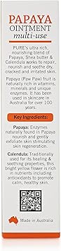 Pure Papayacare Natural Eczema Cream Dry Skin Repair Ointment PURE PAPAYA CARE 25g OINTMENT Vegan Moisturiser with Shea Butter Calendula Jojoba Oil FragranceFree Hypoallergenic Therapy for Sensitive Skin - Image 5