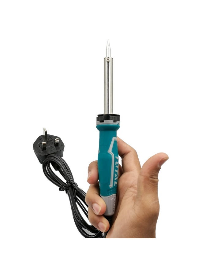 توتال مكواة لحام كهربائية 60 واط، أداة لحام سريعة التسخين بمقبض مريح ورأس دقيق، مخصصة لإصلاح الإلكترونيات وأعمال "افعلها بنفسك" (DIY). - Image 5