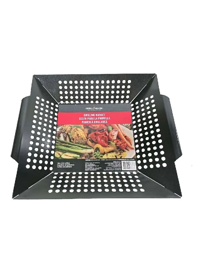 Durable High Quality Steel Non-Stick Grilling Basket Black 6.5 x 30.5 x 34.5 cm 8997878