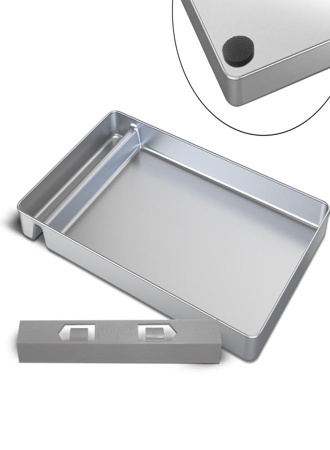 COSPARX Reusable Litter Tray Compatible with Petsafe-Scoop Free Self-Cleaning Cat Litter Box Upgraded Clip-on Designed Waste Extender, Non Slip Rubber, Stainless Steel Never Absorb Odors & Easier to Clean - Image 1