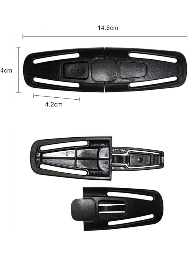 Cozy Car Seat Belt Buckle Car Safety Seat Strap Belt Lock Tite Harness Chest Clip Safe Buckle For Baby Kids Black - Image 2