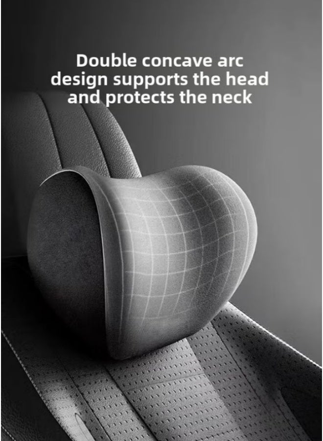 متجر الفرح وسائد دعم أسفل الظهر ووسائد مسند رأس السيارة وأغطية وسائد الرقبة ووسائد السيارة ومجموعات وسائد دعم أسفل الظهر ورقبة السيارة وسائد مقعد مريحة من إسفنج الذاكرة قابلة للتعديل مع الجزء الداخلي للسيارة - Image 2