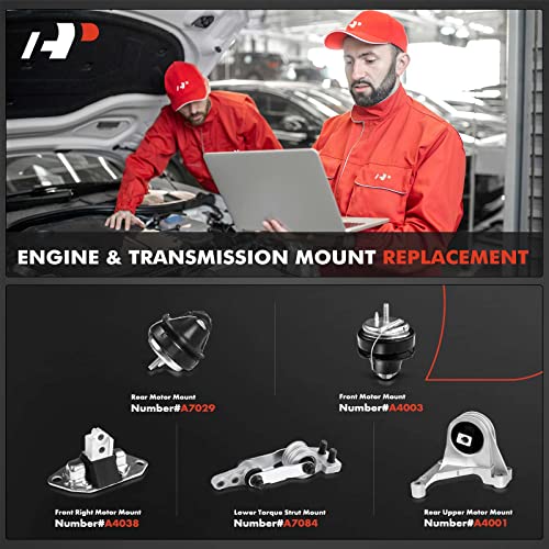 A-Premium 5PCS Engine Motor Mount and Torque Strut Mount Set Compatible with Volvo XC90 2003-2006, S60 2001-2004, XC70 2003-2005, V70 2001-2003, Replace# 30748811, 30680770 - Image 2