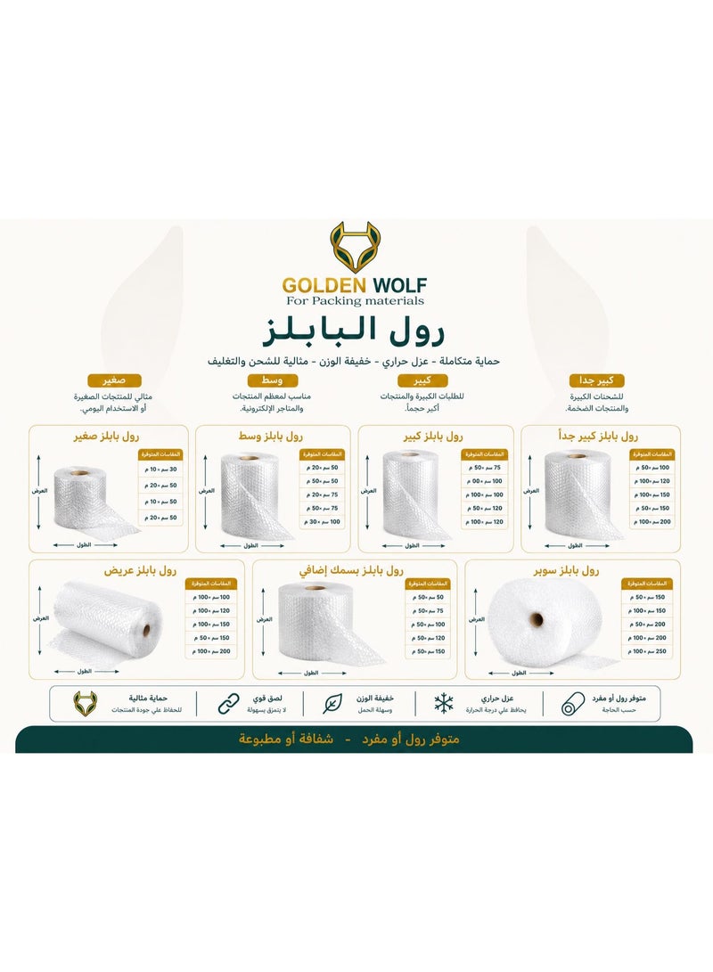 جولدن وولف رول فقاعات التغليف - Image 1