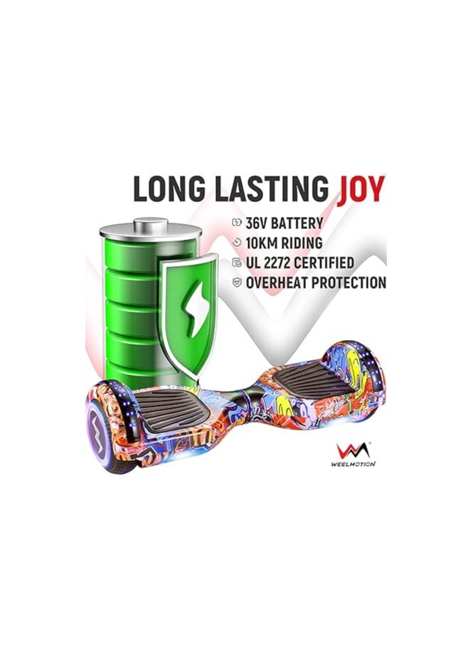 Generic - smart hover board 6.5 inch with bluetooth color black white - Image 1