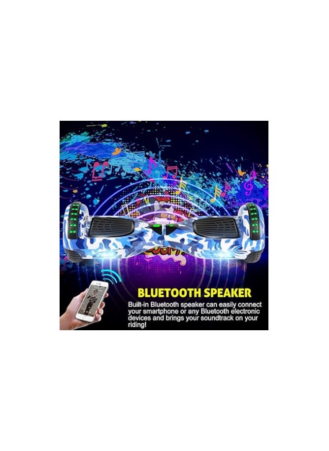 Generic - smart hover board 6.5 inch with bluetooth color black white - Image 1
