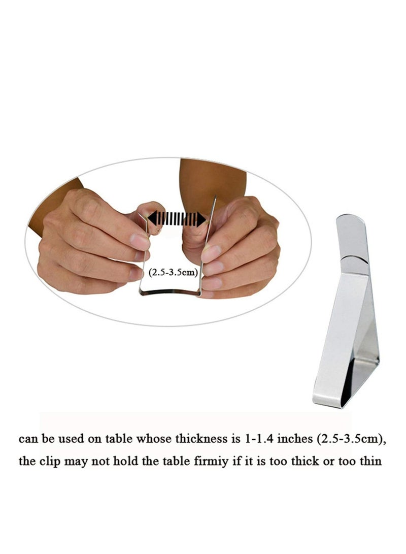 Stainless Steel Table Cloth Holder Clamps/Clips (Silver) - Pack of 12 - Image 5