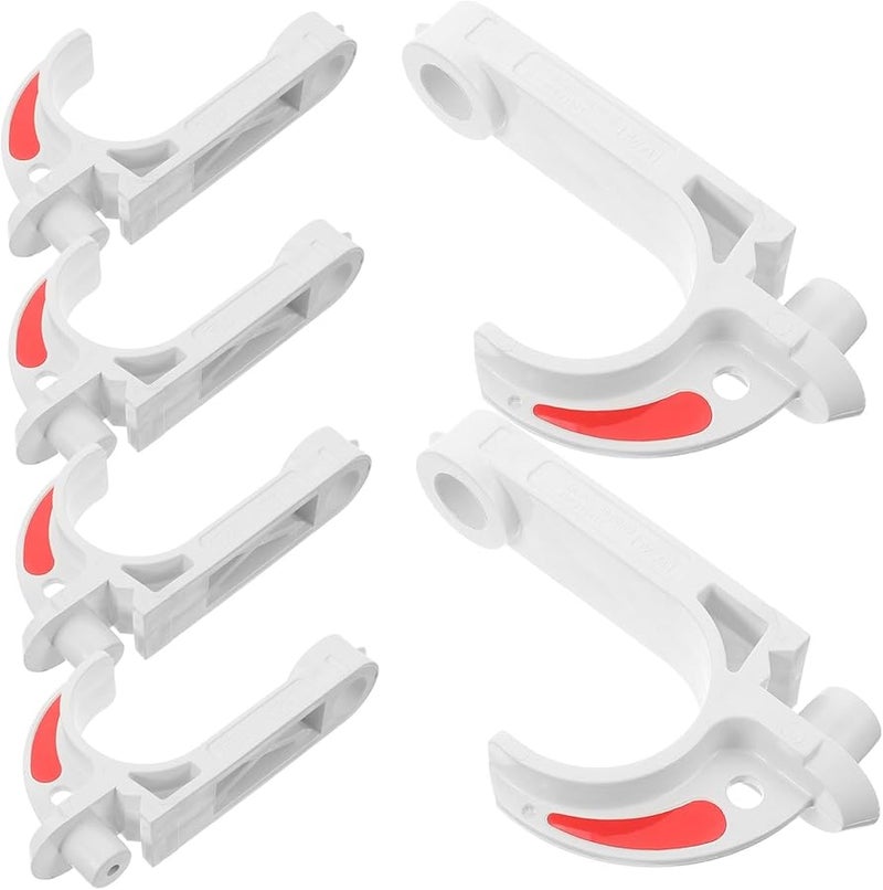 Multicolor 6 Pcs Insulated J Hooks For Hanging Cables Wall Mounting Plastic Clips - Image 1