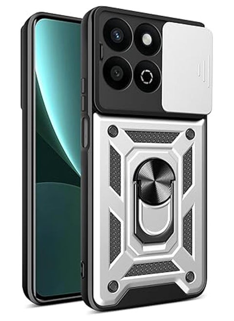 Case Compatible with Honor X7c / Honor 200 Smart, with Slide Camera Lens and Ring Bracket, Seismic and Anti Fall Cover with Honor X7c / Honor 200 Smart