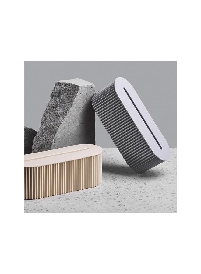 PROMASS صندوق تنظيم الكابلات من برومس، صندوق كابلات سهل الاستخدام، صندوق إدارة الأسلاك المقاوم للغبار مع غطاء، صندوق شريط الطاقة العصري، مناسب للمكتب المنزلي، الشاحن، الإلكترونيات (أبيض) - Image 3