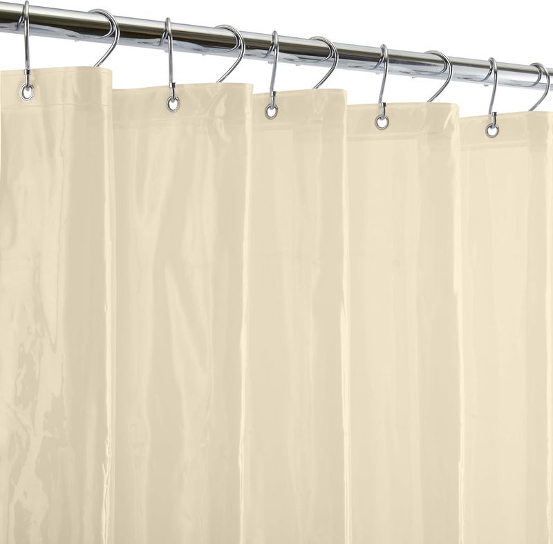 Bath Bliss PVC Standard Shower Curtain Liner | 3G | 70"x 72" | Magnetic Hem | Beige - Image 1