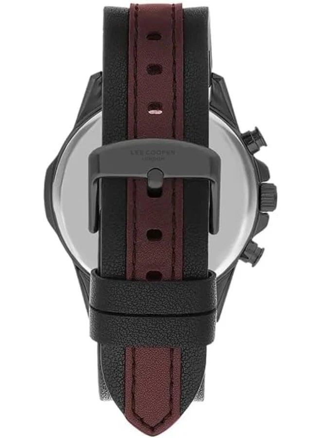 لي كوبر LEE COOPER Men's Multi Function Black Dial Watch - LC07493.651