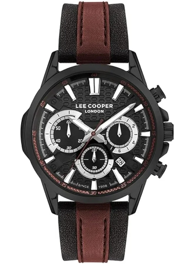 لي كوبر LEE COOPER Men's Multi Function Black Dial Watch - LC07493.651