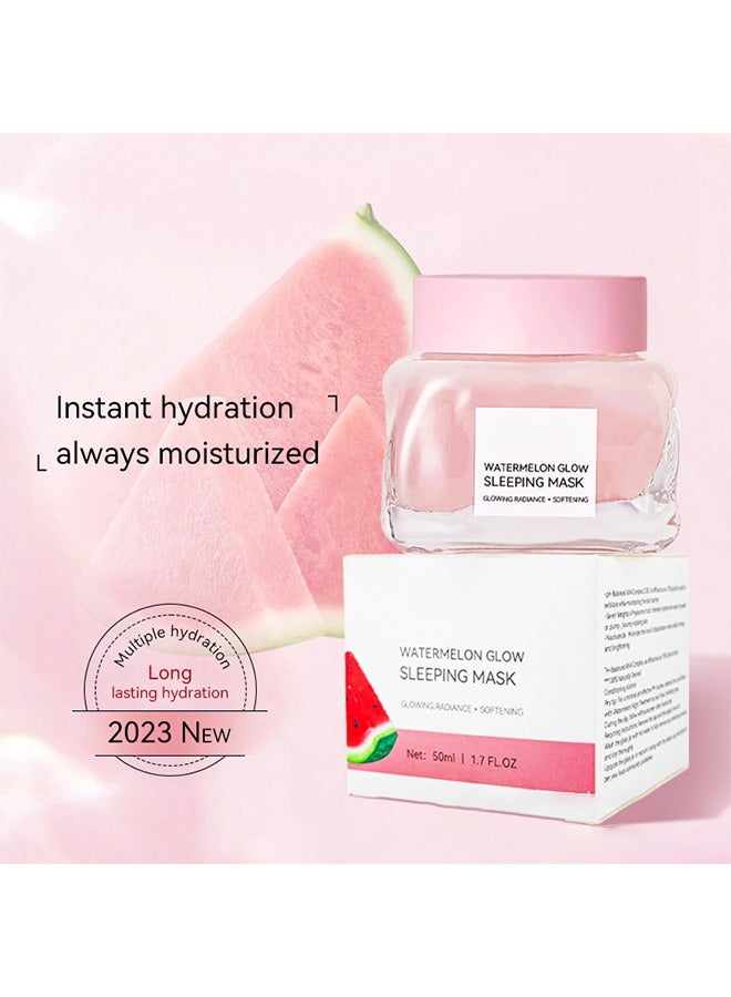 EELHOE Watermelon Glow Sleeping Mask - Hydrating And Brightening Watermelon Sleeping Mask 50ML - Image 2