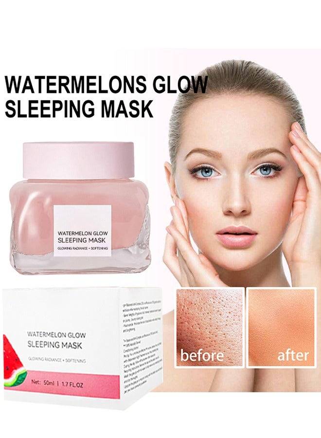 EELHOE Watermelon Glow Sleeping Mask - Hydrating And Brightening Watermelon Sleeping Mask 50ML - Image 1