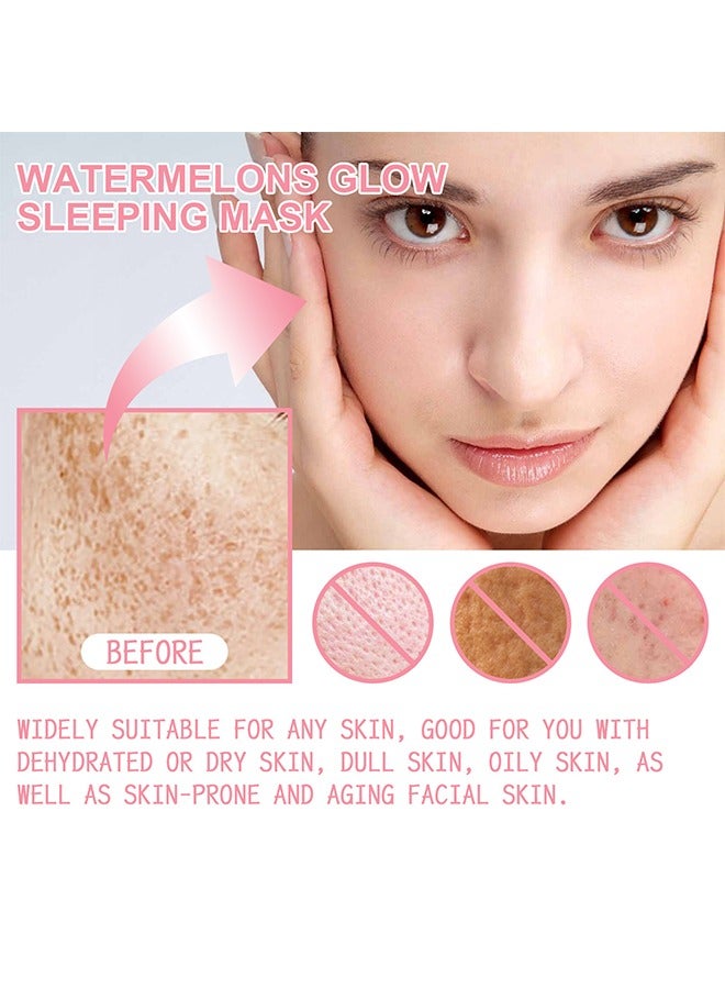 EELHOE Watermelon Glow Sleeping Mask - Hydrating And Brightening Watermelon Sleeping Mask 50ML - Image 3