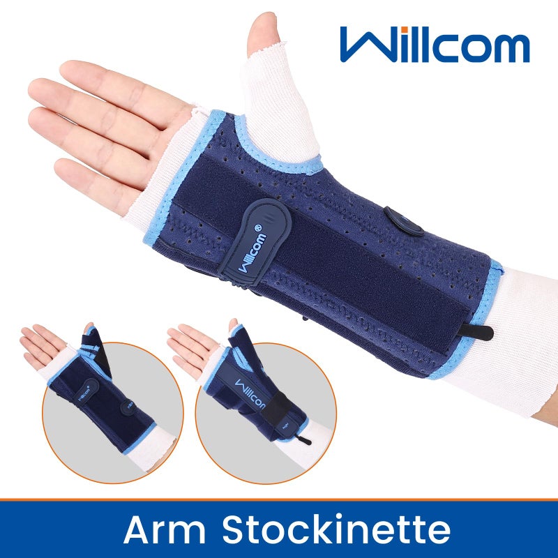 Willcom Hand Socks for Splint (Pack of 10) Wrist and Thumb Spica Wrap Liner,Arm Cast Cover Cotton Stockinette Sleeve for Under Brace for Women Men(Medium,3.23x12 inch) - Image 4