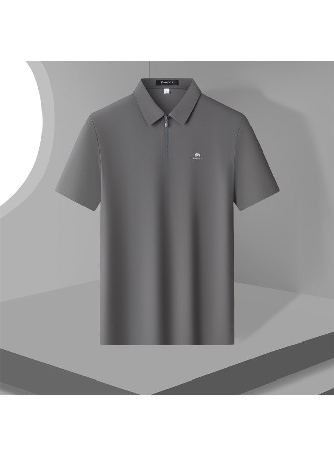 Fomoce summer Fashion Men's Slim-fit Polo Shirt With Soft Collar - Image 4