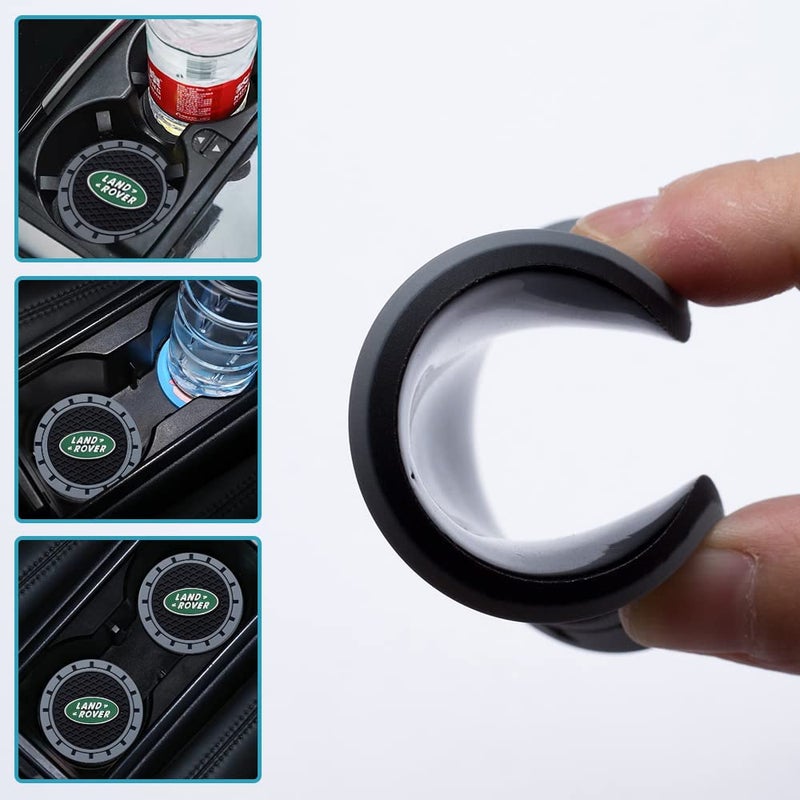 GshionLyfe Cup Holder Insert Coaster Fit Land Rover Discovery Range Rover Sport Defender Land Cruiser LR2 3 4,Anti Slip Car Cup Coaster Interior Accessories - Image 3