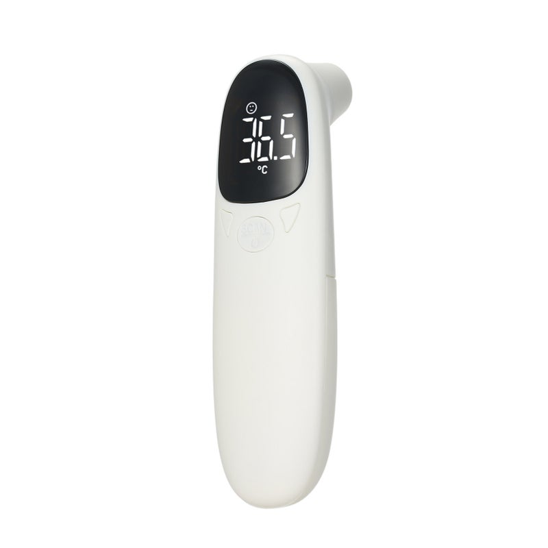 Touchless Thermometer White - Fast Precise Measurement Non-Contact Design Dual Mode LED Display Fever Alarm Infrared Thermometer for Home Office Market Coffee Shop Hotel Factory - Image 1