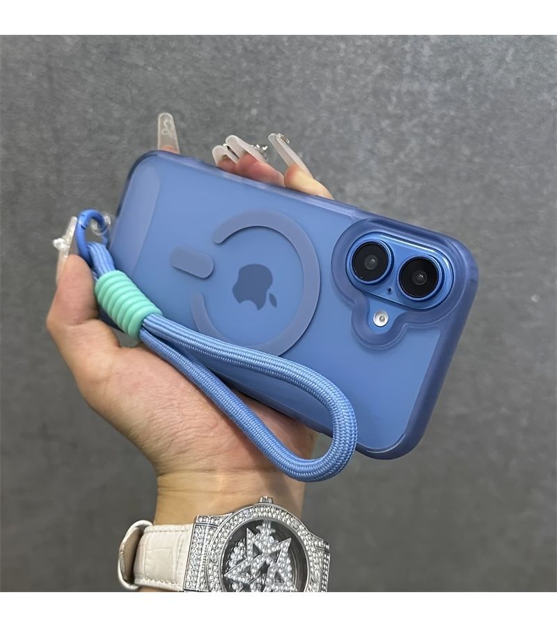 Pink Translucent Frosted Magnetic Phone Case For iPhone 14 Plus 17 16 15 14 13 12 11 - Image 2