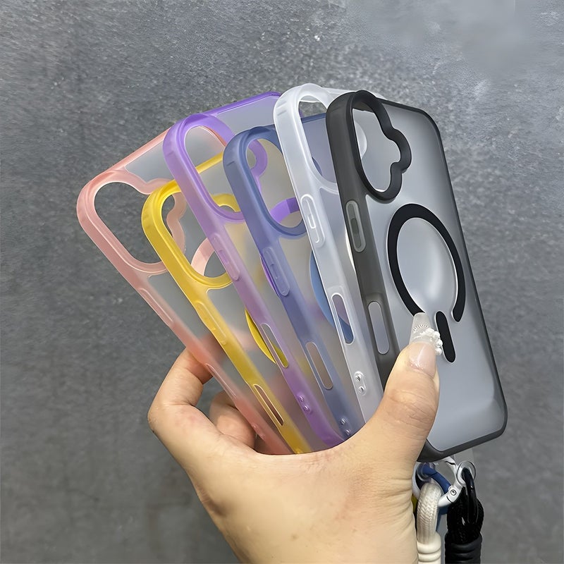 Pink Translucent Frosted Magnetic Phone Case For iPhone 14 Plus 17 16 15 14 13 12 11 - Image 4