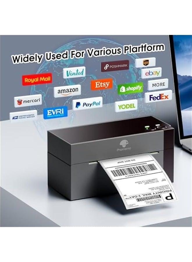 phomemo 344WF (Upgraded) Shipping Label Printer, Wi-Fi Thermal Label Printer for Shipping Packages, 4x6 Label Printer Compatible with iOS, Android and PC - Image 3