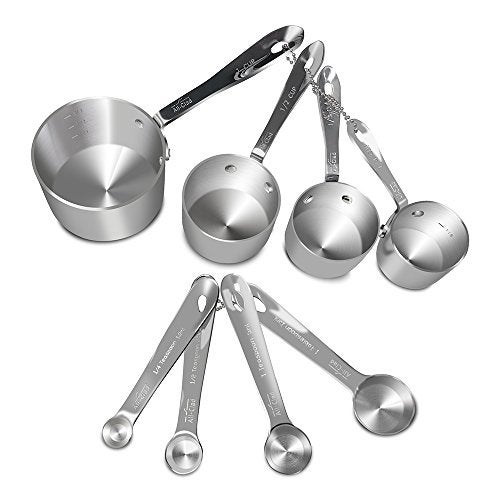 AllClad StainlessSteel 8 pc StandardSize Measuring Cup Spoon Combo Set