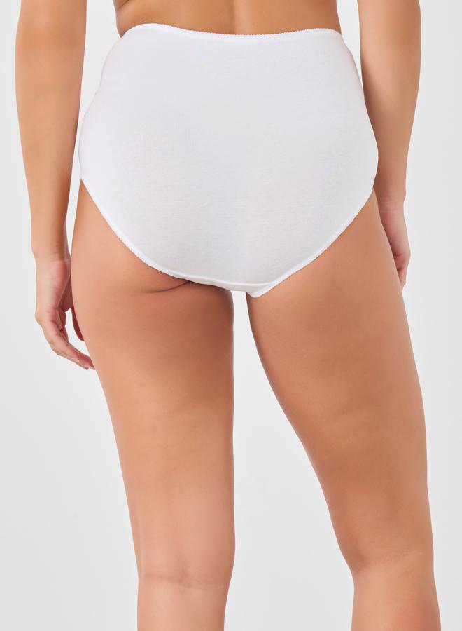 ستايلي عبوة من 5 - سراويل داخلية كاملة بخصر مطاطي سادة - Image 4