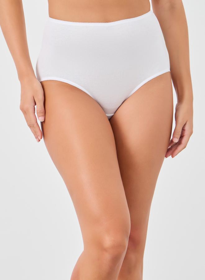 ستايلي عبوة من 5 - سراويل داخلية كاملة بخصر مطاطي سادة - Image 5