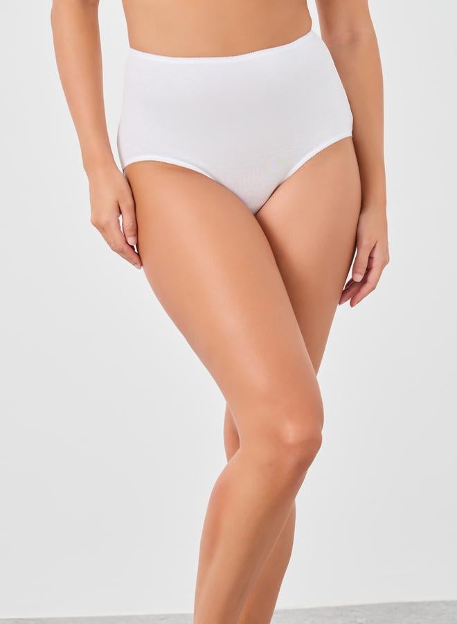 ستايلي عبوة من 5 - سراويل داخلية كاملة بخصر مطاطي سادة - Image 2