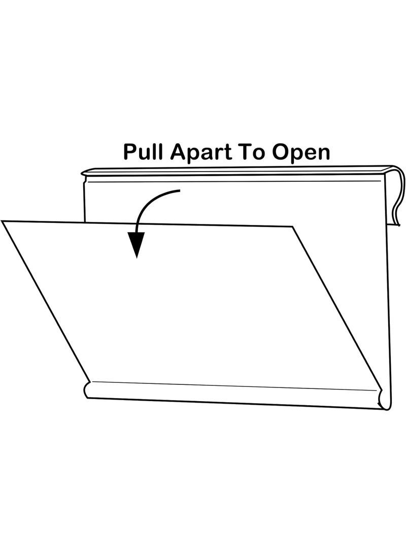 200 Pcs Clear Plastic Wire Shelf Label Holders, 2.36 x 1.65 Inch Clip-On Price Tag Display for  Retail - Image 3