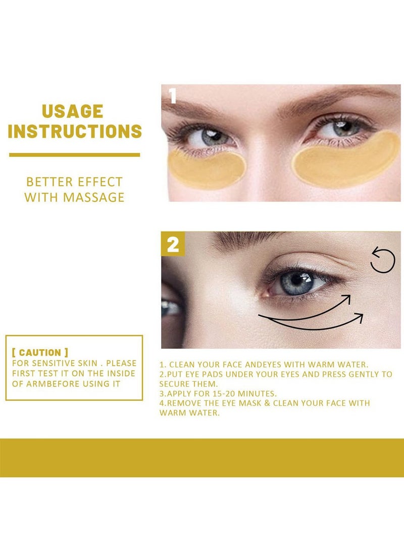 LaPalo - Premier 24K Gold Eye Treatment Patches,Anti-aging Collagen Hyaluronic Acid Eye Mask, Diminish Dark Cirles, Wrinkles, Puffiness & Bags, Nourish Skin Care, Travel Size Travel Essentials, 60 pcs - Image 1