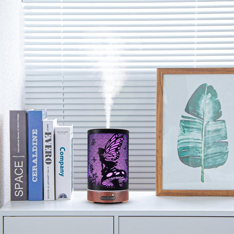 kobodon Essential Oil Diffuser, Ultrasonic Diffuser for Essential Oil, Cool Mist Humidifier Aromatherapy Diffuser with 7 Color Lighting Changing Modes, Waterless Auto Shut-Off for Home（Flower Fairy） - Image 5