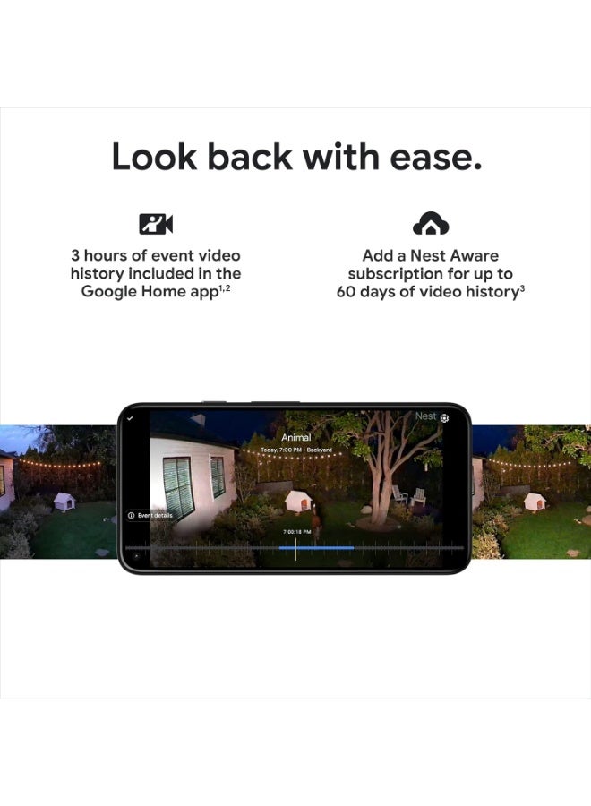 Google Nest Cam with Floodlight Outdoor Wired / Battery GA02411-US - Image 4