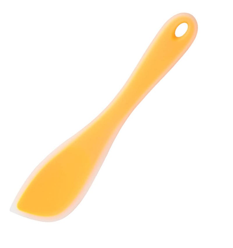 P Plus Fire Silicone Spatulas, Small Rubber Spatula Seamless One Piece Design Non-Stick Flexible Scrapers Baking Mixing Tool (Yellow, Pack of 1) - Image 1