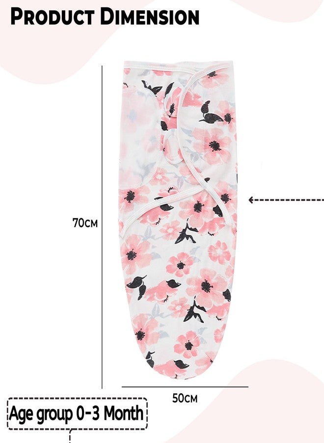 BEMBIKA Baby Swaddle Wraps - Soft Cotton Swaddle Wrap, Muslin Hooded Swaddle Wrap for Newborns - Comfortable, Breathable, and Safe Set Of 2 - (Toddler Flower Design) - Image 3