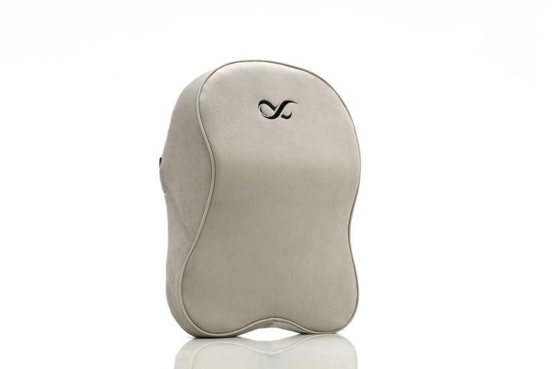 SOFTX SOFT X Memory Foam Car Head Rest Pillow for Driving Neck Rest & Cervical Support Comfortable Rides, Superior Neck Support Cushion, Relieves Neck Pain, Washable Velvet Cover- Large (Silver) - Image 3