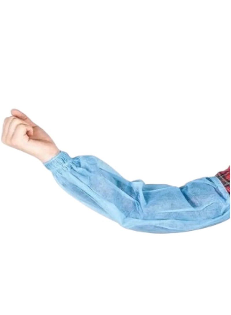 SKP Plastic blueDisposable Protective Sleeves – 100 Pieces - Image 1