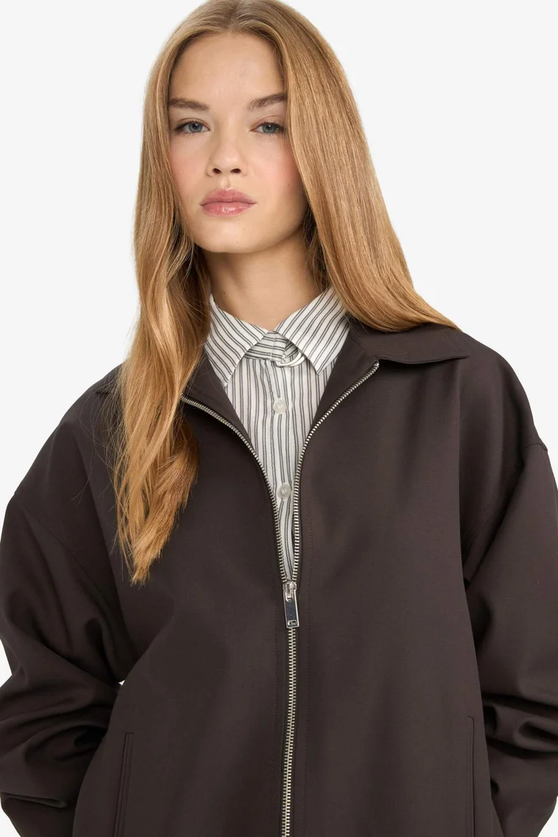 Defacto  Zipped Taffeta Jacket for Women | Best Price UAE