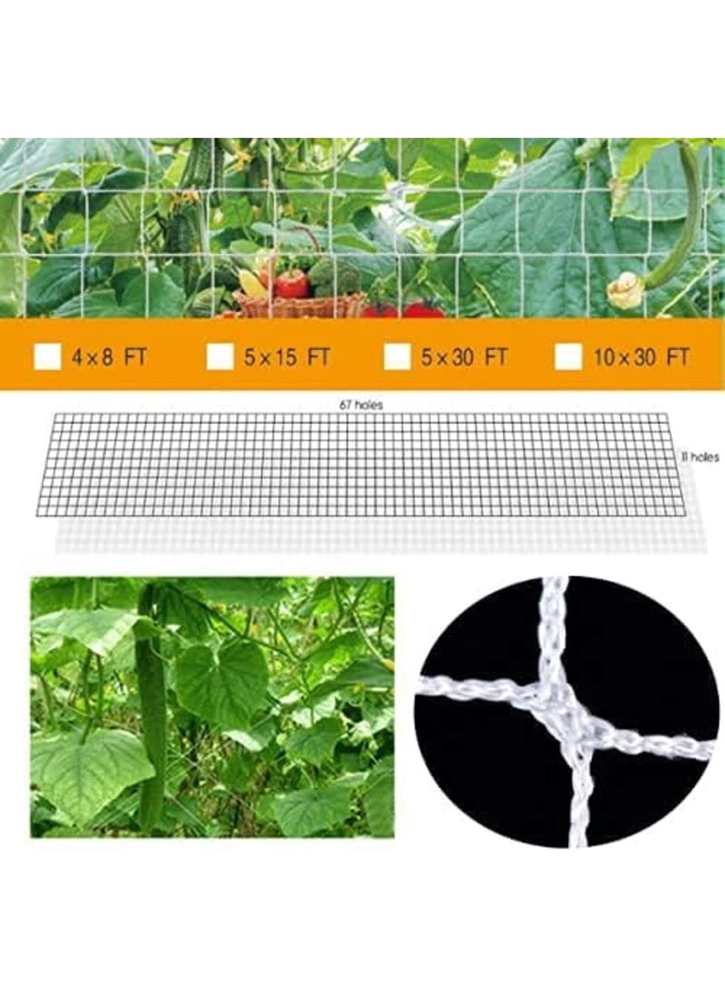 SYOSI Garden Plant Trellis Netting for Climbing Vines, Durable Polyester Plant Support Mesh, Reusable Growing Fence Barrier for Vegetables, Flower, Ideal for Home Garden & Greenhouse - Image 2