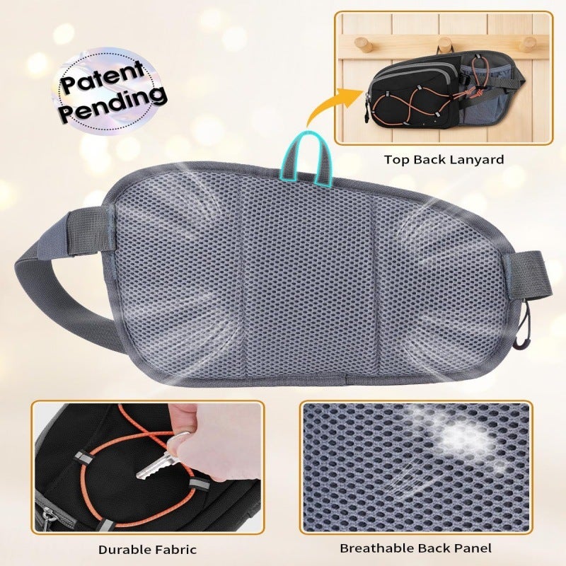 Hydration Waist Bag with Water Bottle Holder, 2L Large Capacity Running Bag, Waterproof Crossbody Chest Bag, Multifunctional Sports Bag - Image 4